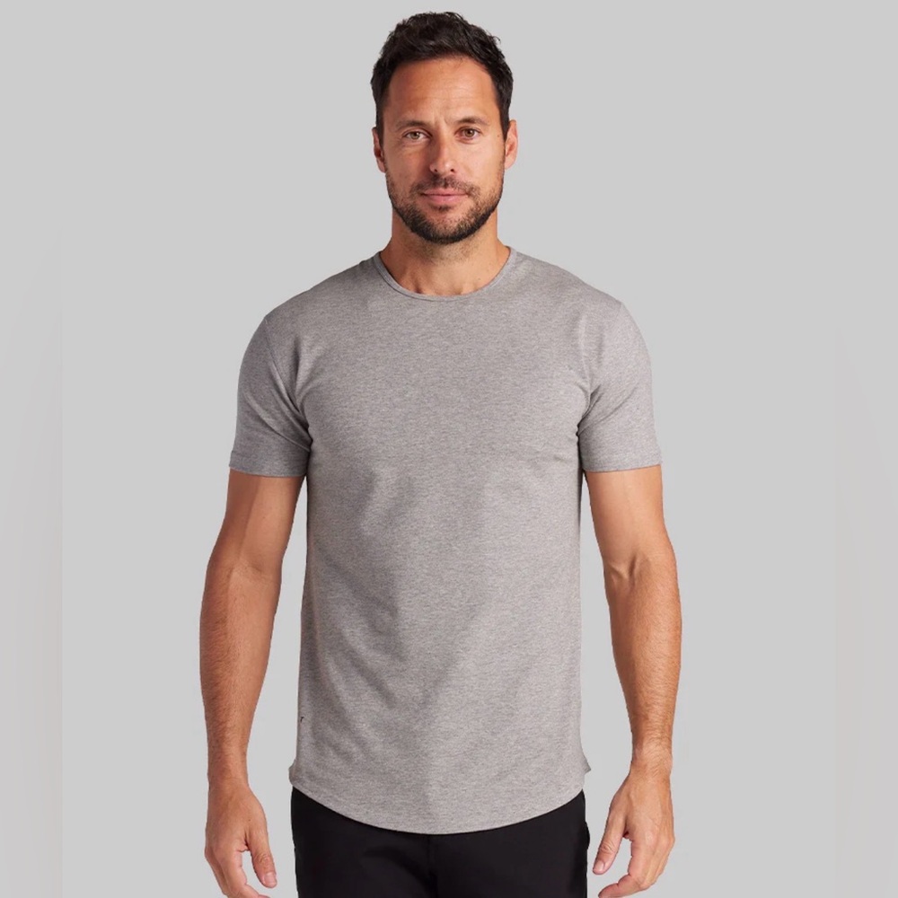 BYLT Men's Gray‎ Lux Drop Cut T-Shirt